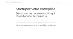 Desktop Screenshot of entreprendreenligne.com